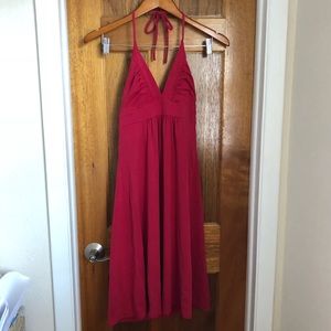 Susana Monaco red halter dress